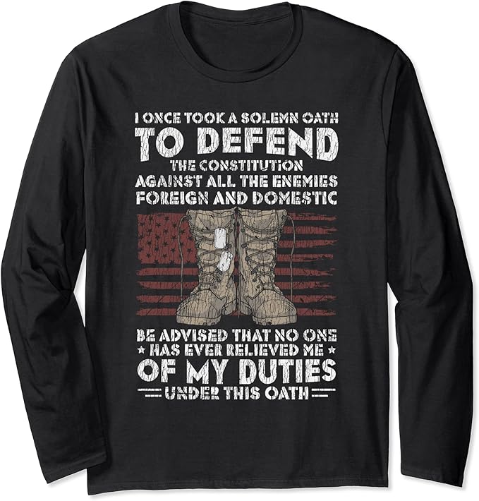 To Defend The Constitution Hero Proud National Guard Army Long Sleeve T